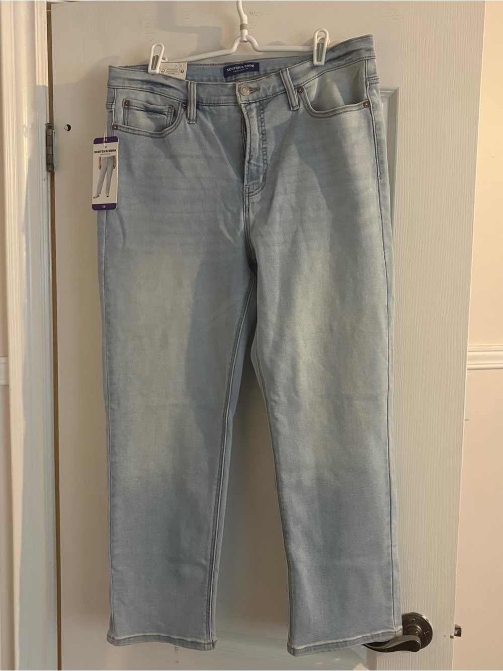 Scotch & Soda Light Blue High Rise Slim Jeans